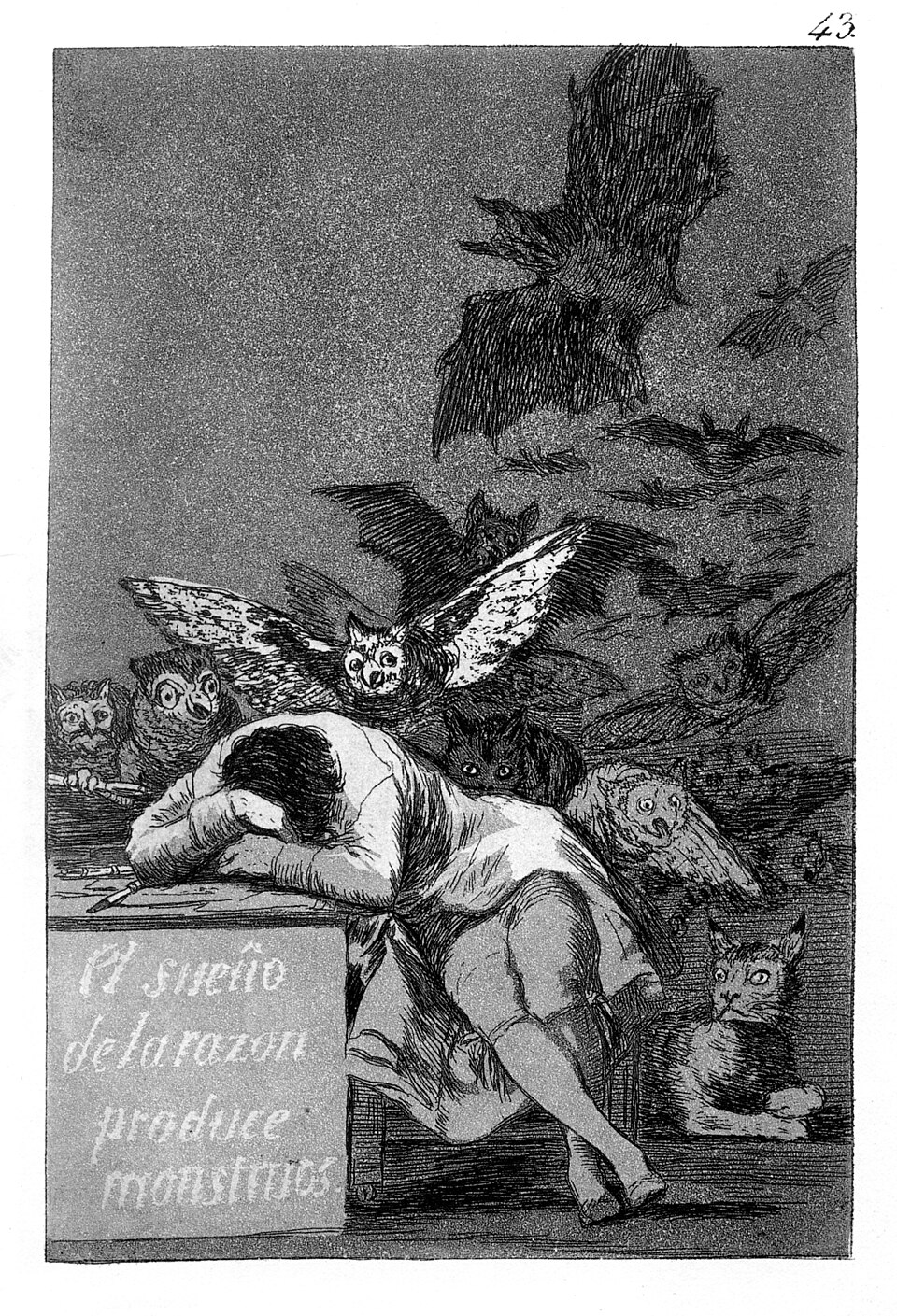 Francisco Goya, The Sleep of Reason Produces Monsters, 1799