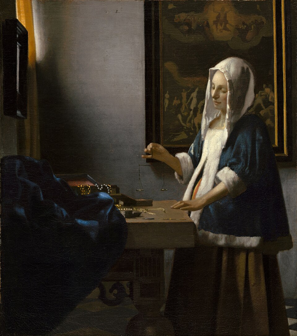 Johannes Vermeer, Woman Holding a Balance, c. 1664